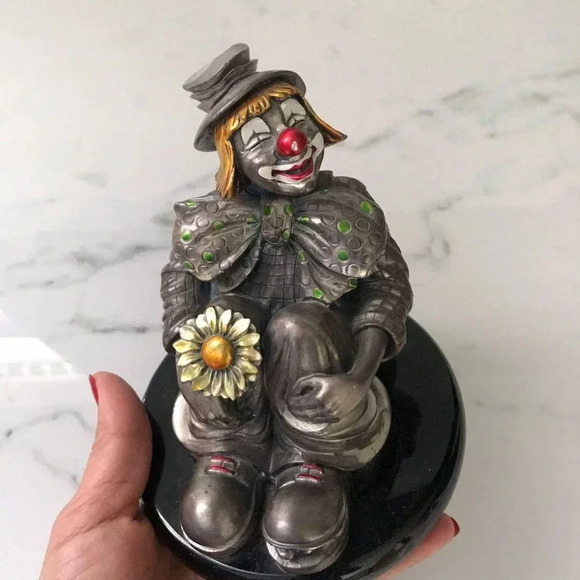 Argenti Hand Painted Silver Clown Italy - Picture 1 of 8